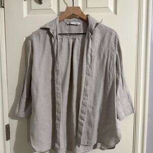 Zara Light Gray Casual Shirt